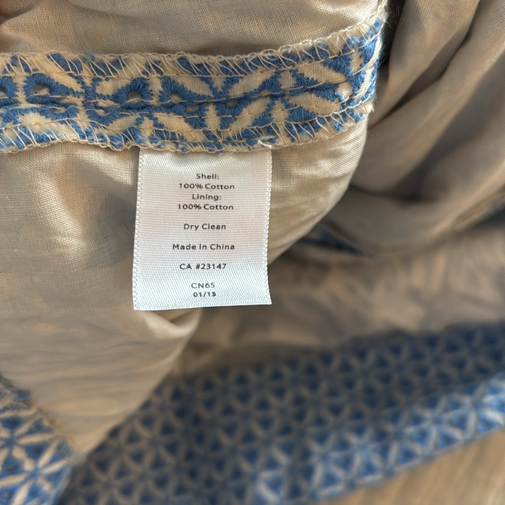 Talbots Blue and White Eyelet Pencil Skirt in Size 20W - Picture 6 of 8